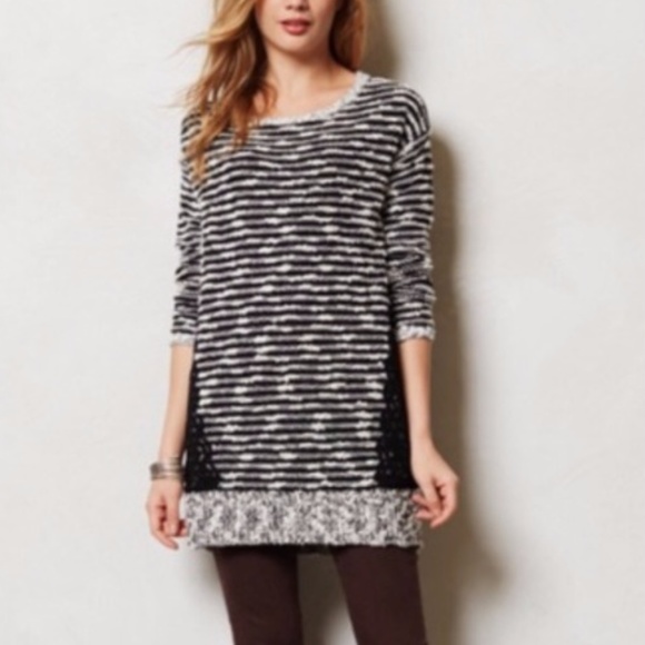 Anthropologie Sweaters - Anthro Stacatto Stripe Tunic Sweater by Moth